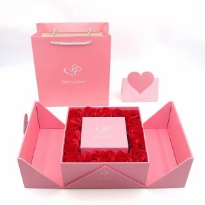 Pink best wishes rose box