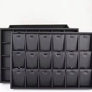 18 slots black necklace display