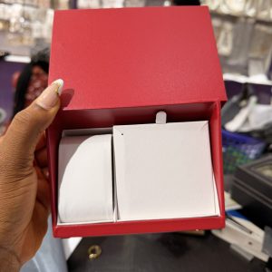 Red Leather watch and necklace box