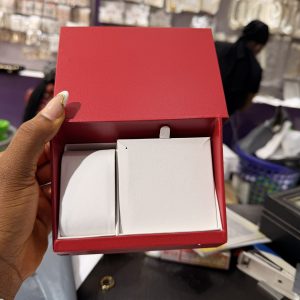 Red Leather watch and necklace box