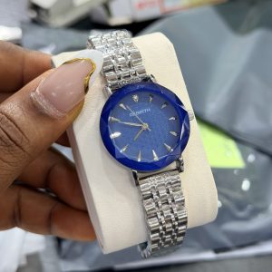 Rebirth silver blue fave watch with box