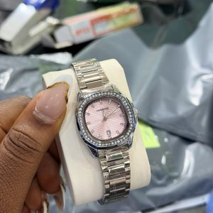 Rebirth stoned silver watch with box