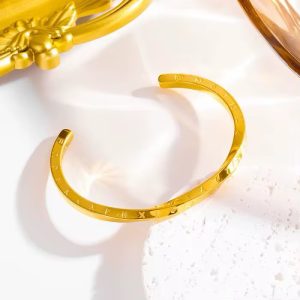 Steel gold cuffed bracelet