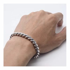Steel silver bracelet