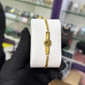 Engraved gold unisex bracelet