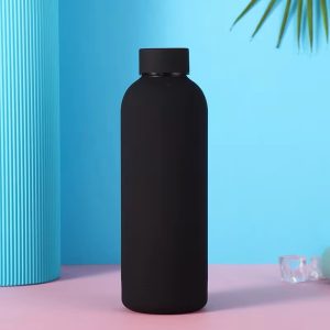 Engraved black water bottle