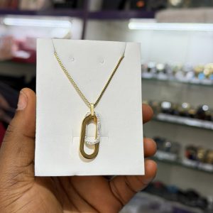 Dainty double steel necklace