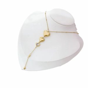 Dainty 3 heart necklace