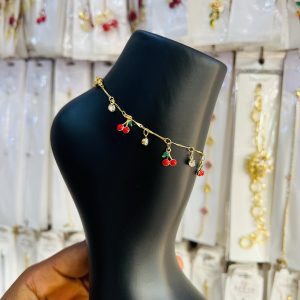 Cherry stoned ball anklet