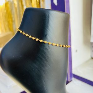 Gold ball anklet