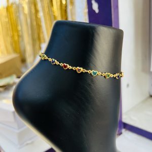 Multi colored love anklet