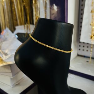 Twirl gold anklet
