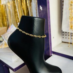 Gold twisted anklet