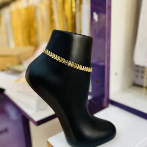 Gold v shape anklet