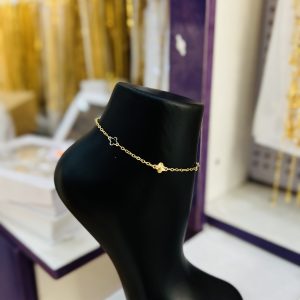 Gold and black Vca anklet