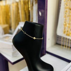Gold and black Vca anklet