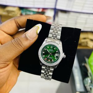 Rolex oyster silver/green plain face