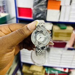 Dior silver stoned watch