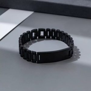 Plain black Rolex bracelet