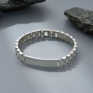 Plain silver Rolex bracelet