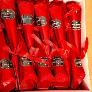 Single red valentine rose flower