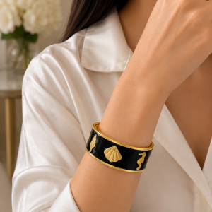 Ceramic graffiti bangle 009