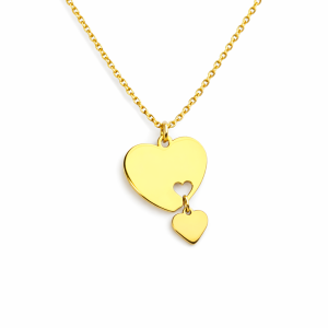 Love steel blank necklace