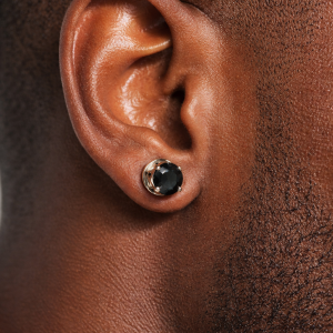 Magnetic gold black earrings