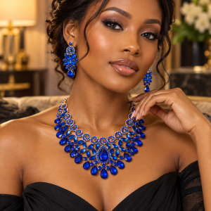 Blue bridal set