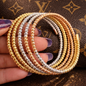 Md 3 toned spiral bracelets