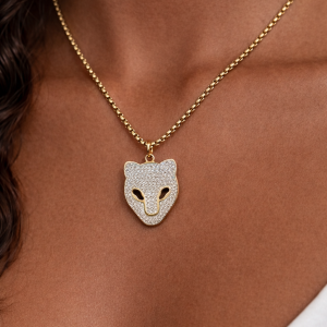 Wolf dainty necklace