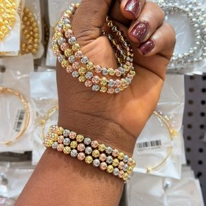 3 in 1 three toned beaded bracelet