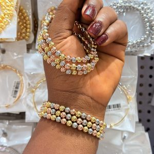 3 in 1 three toned beaded bracelet