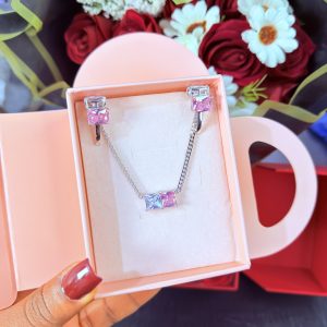 Pink silver Cuban set no box