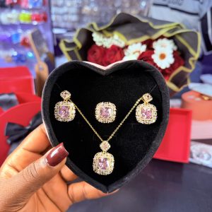 Pink zirconia set no box