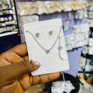 Cz pink love set