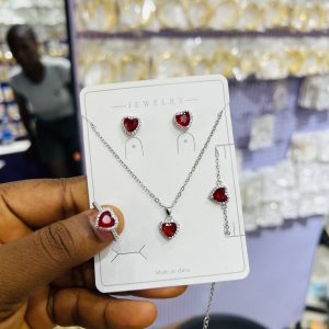 Titanium red love set