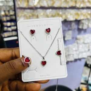 Titanium red love set
