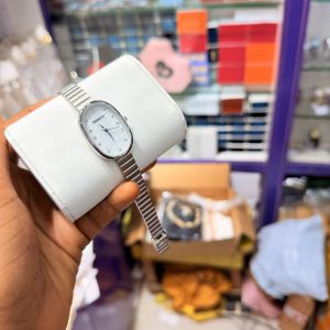 Silver stoned face rebirth watch