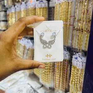 Silver Steel Infinity  Wing Set