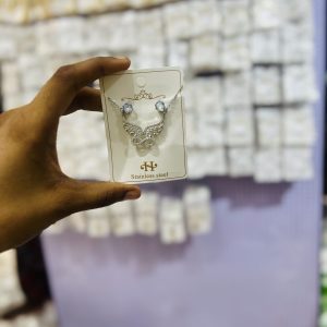 Silver Steel Infinity  Wing Set