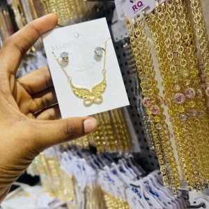 Gold Steel Infinity Wing Set