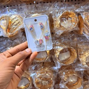 Steel Gold and pink set