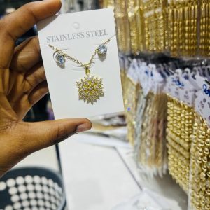 Gold Steel  Flower Set