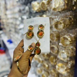 Gold Orange Steel Set