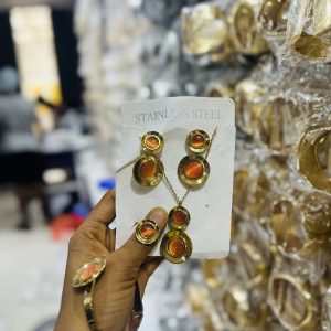 Gold Orange Steel Set