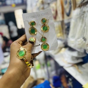 Gold Green Steel Set