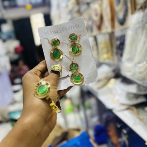Gold Green Steel Set