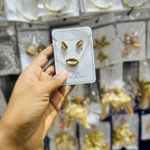 Gold Steel Cowries Set 002