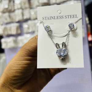 Steel Silver Teddy Head Set